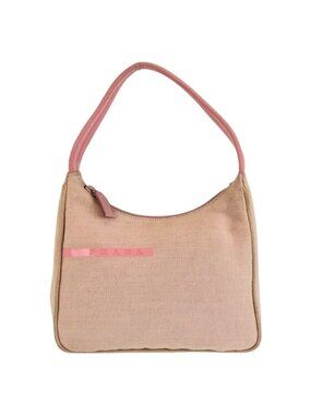 Prada Pink Canvas Handbag Pouch